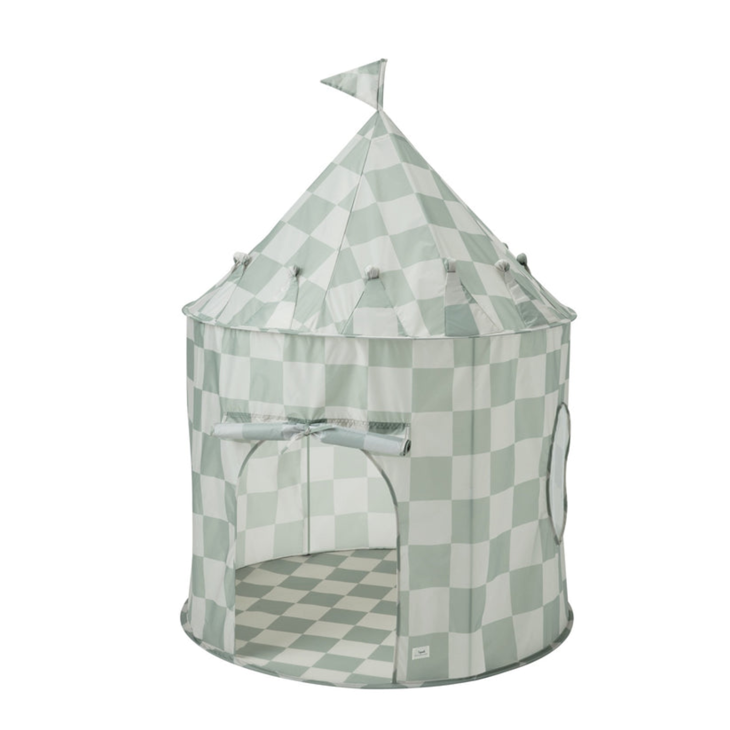 Kids Cozy Castle Tent - Checkered Green