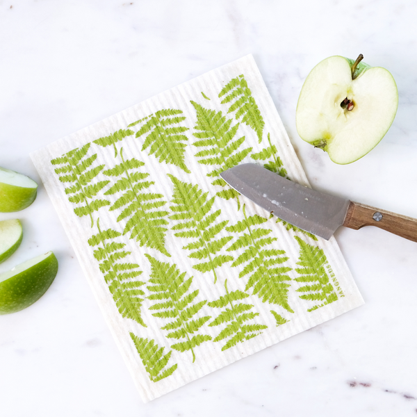 Fern Swedish Dishcloth - Green