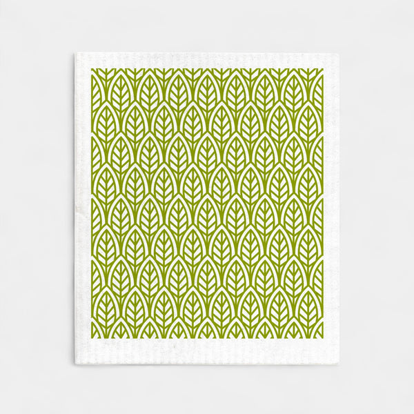 Leaves Swedish Dishcloth - Green