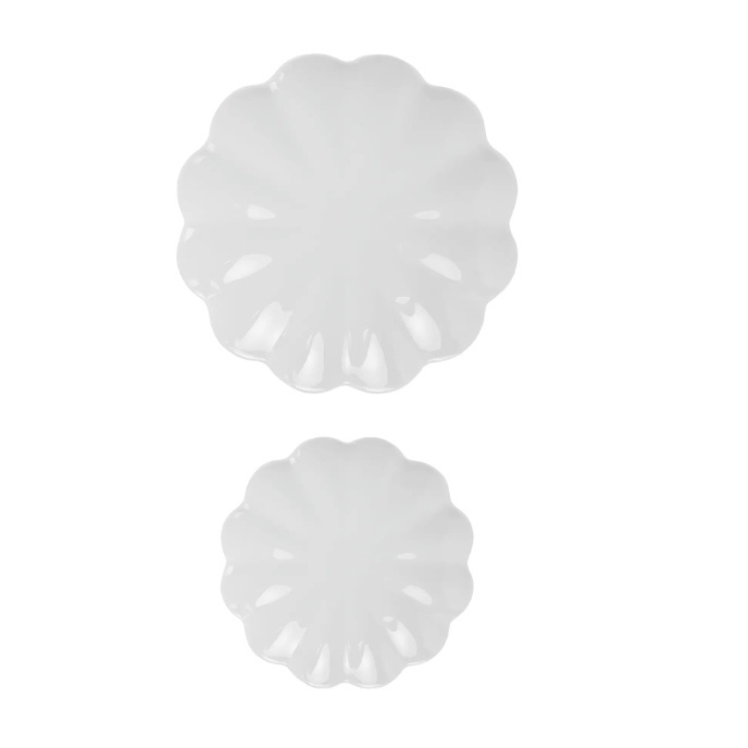 Scallop Melamine Serving Tray (Set of 2)