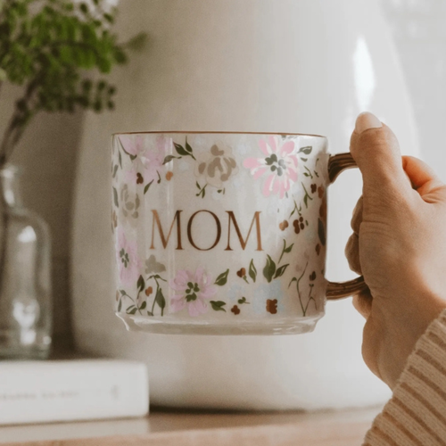 Mom Gold Pretty Petals Mug