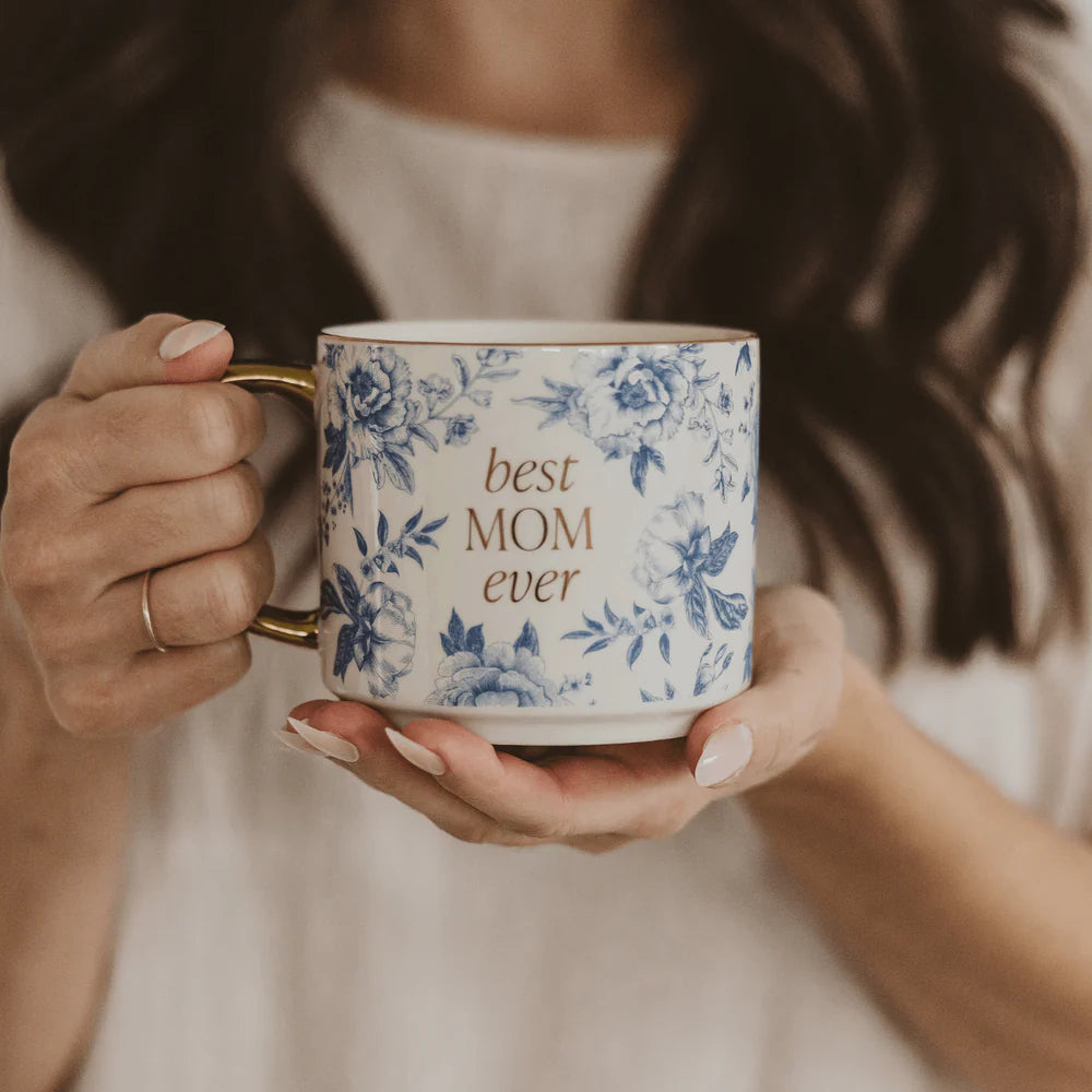 'Best Mom Ever' Botanical Bloom Mug