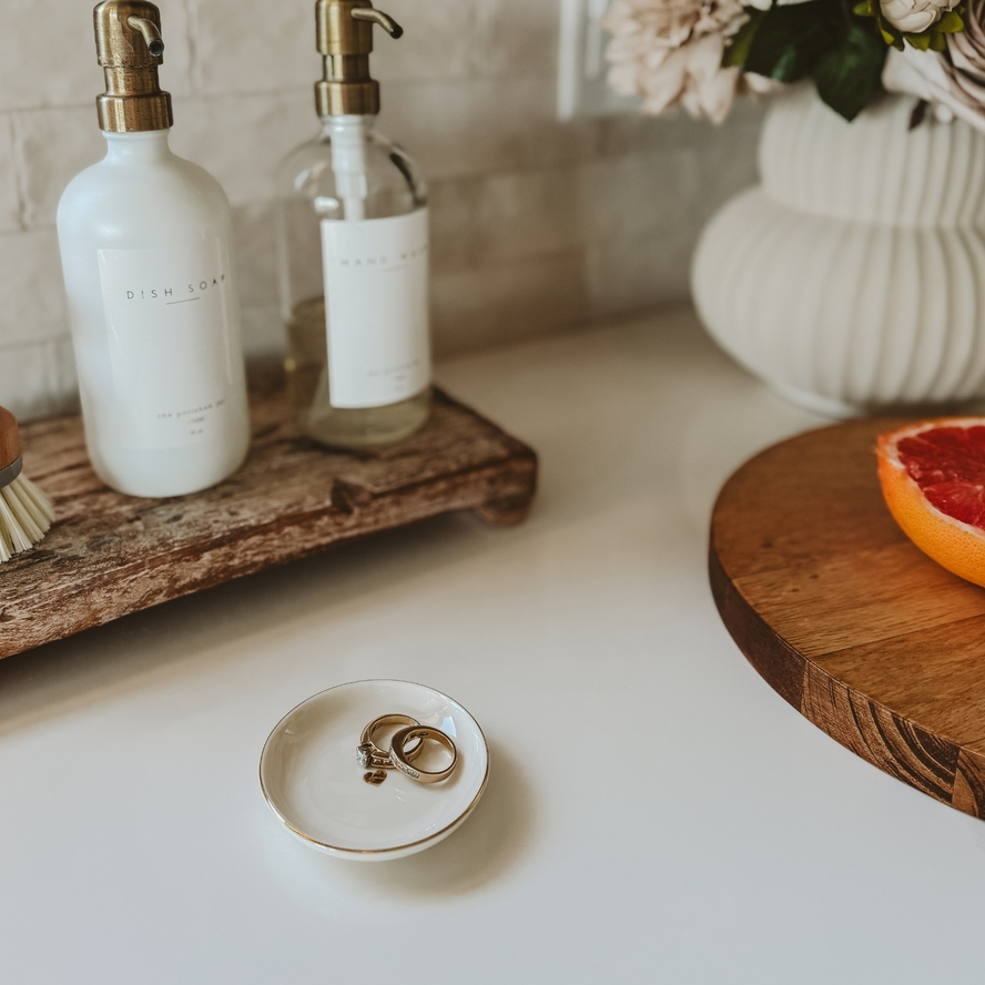 Gold Heart Trinket Tray