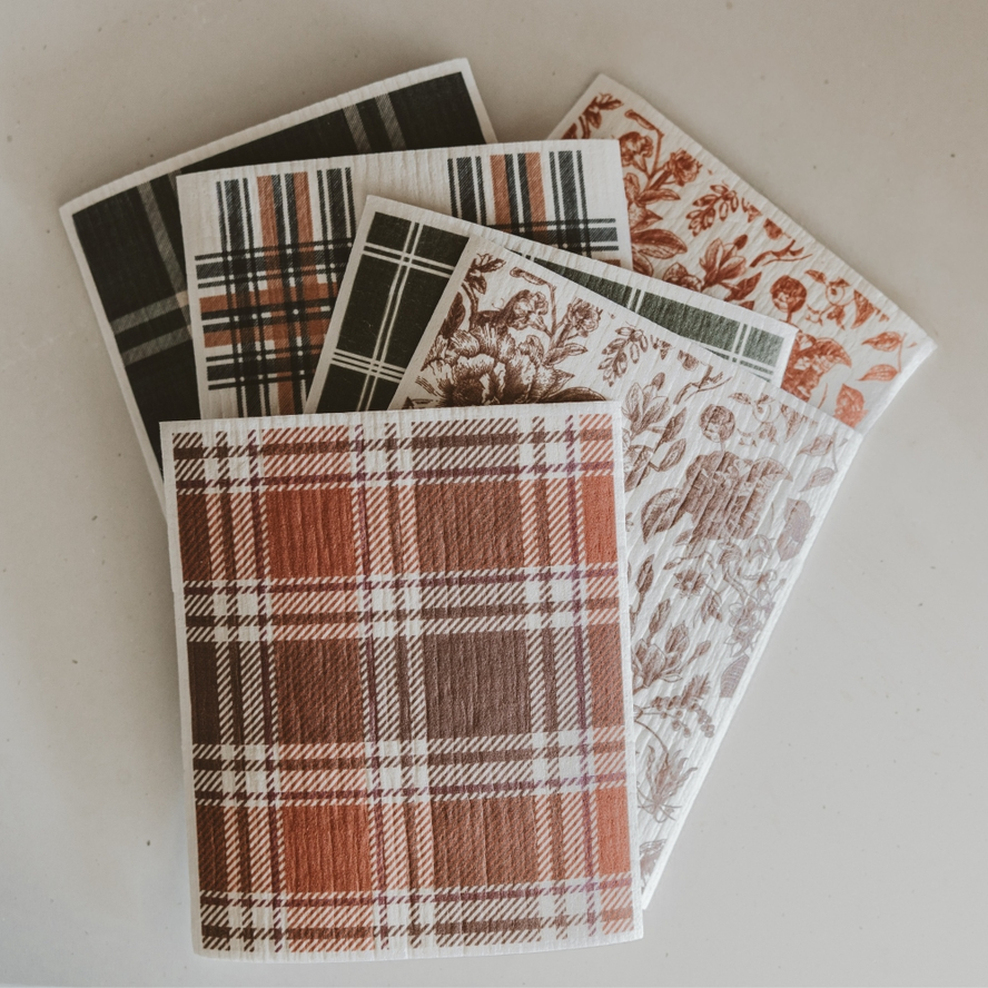 Autumn Charm Swedish Dish Cloths (Set of 6)