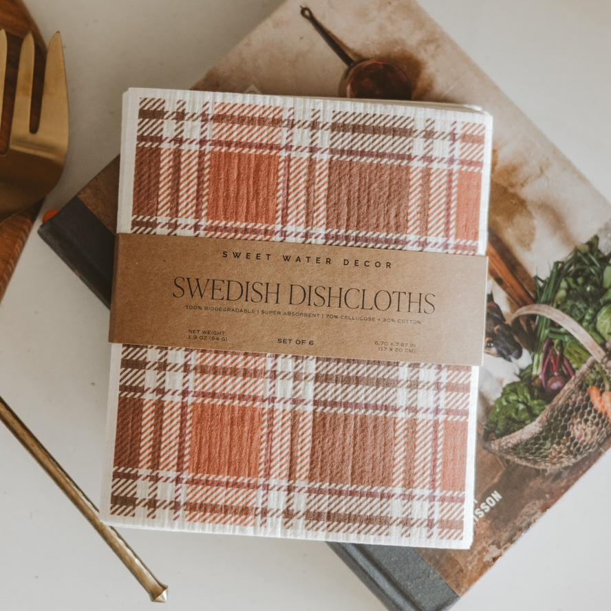 Autumn Charm Swedish Dish Cloths (Set of 6)