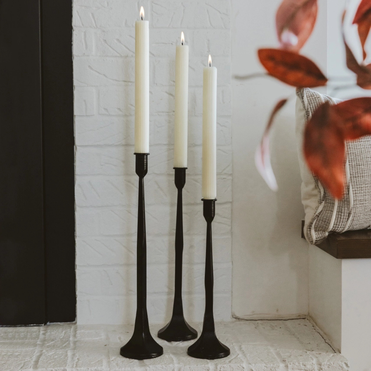 Montclair Black Iron Candlestick (Set of 3)