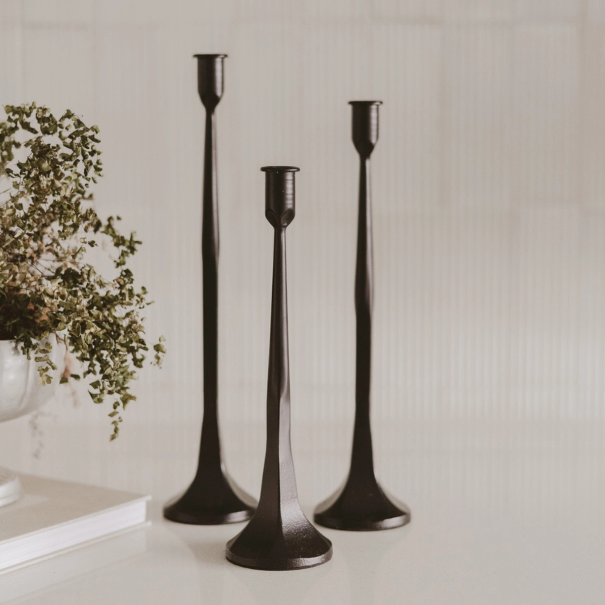 Montclair Black Iron Candlestick (Set of 3)