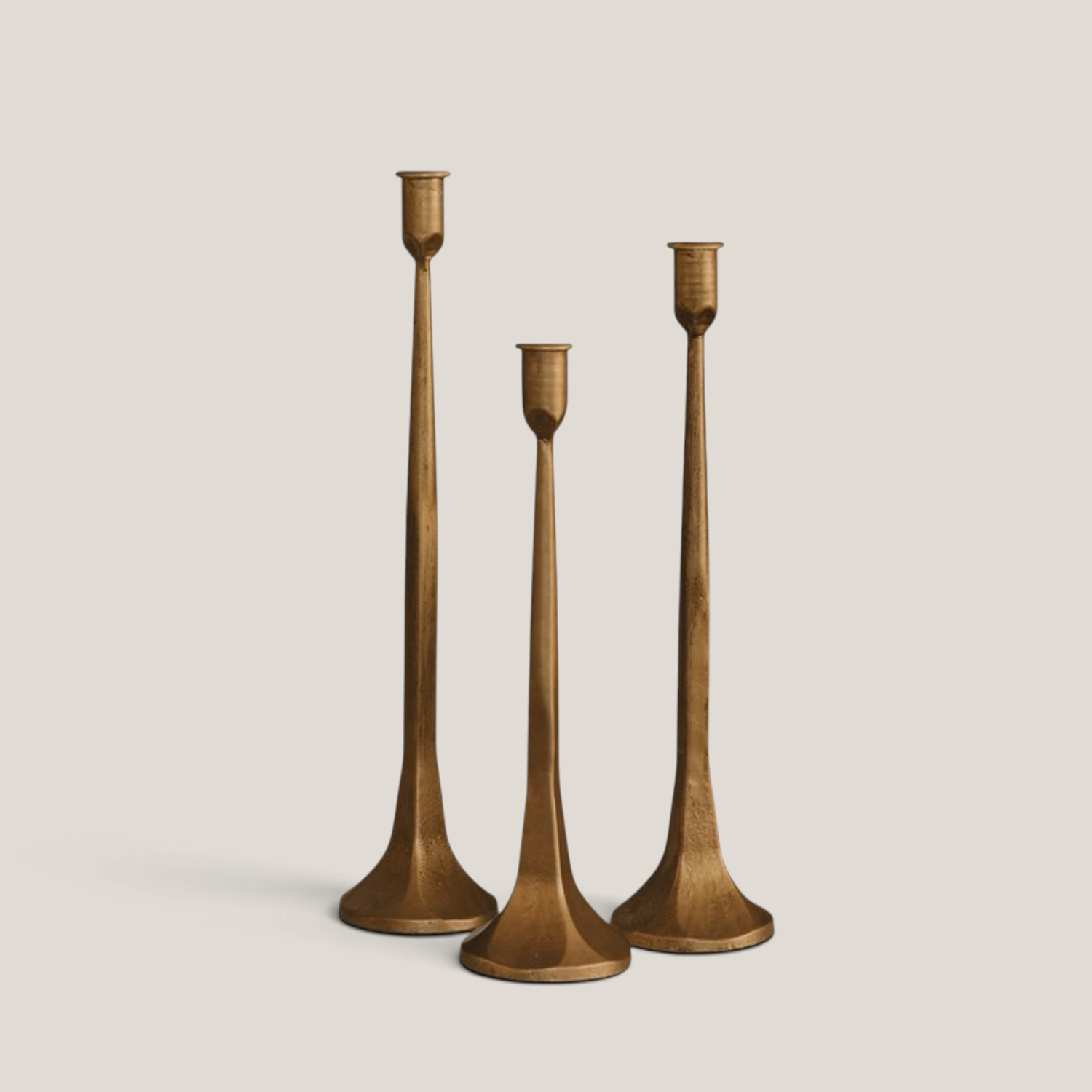 Montclair Gold Iron Candlestick (Set of 3)