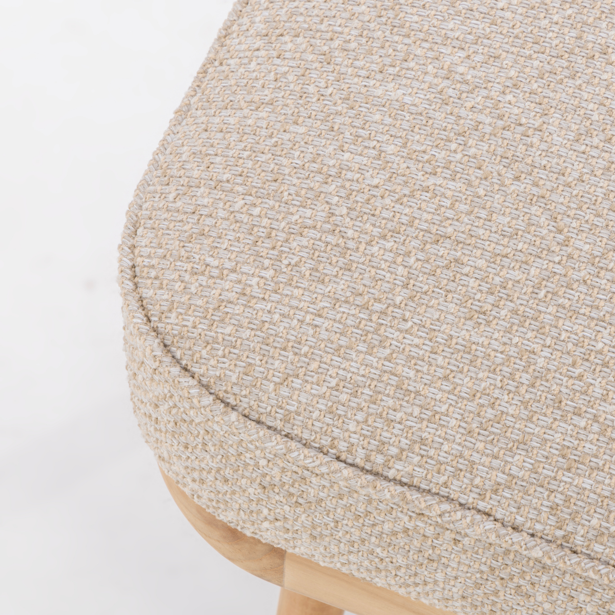 Cypress Teak Ottoman - Natural Oatmeal
