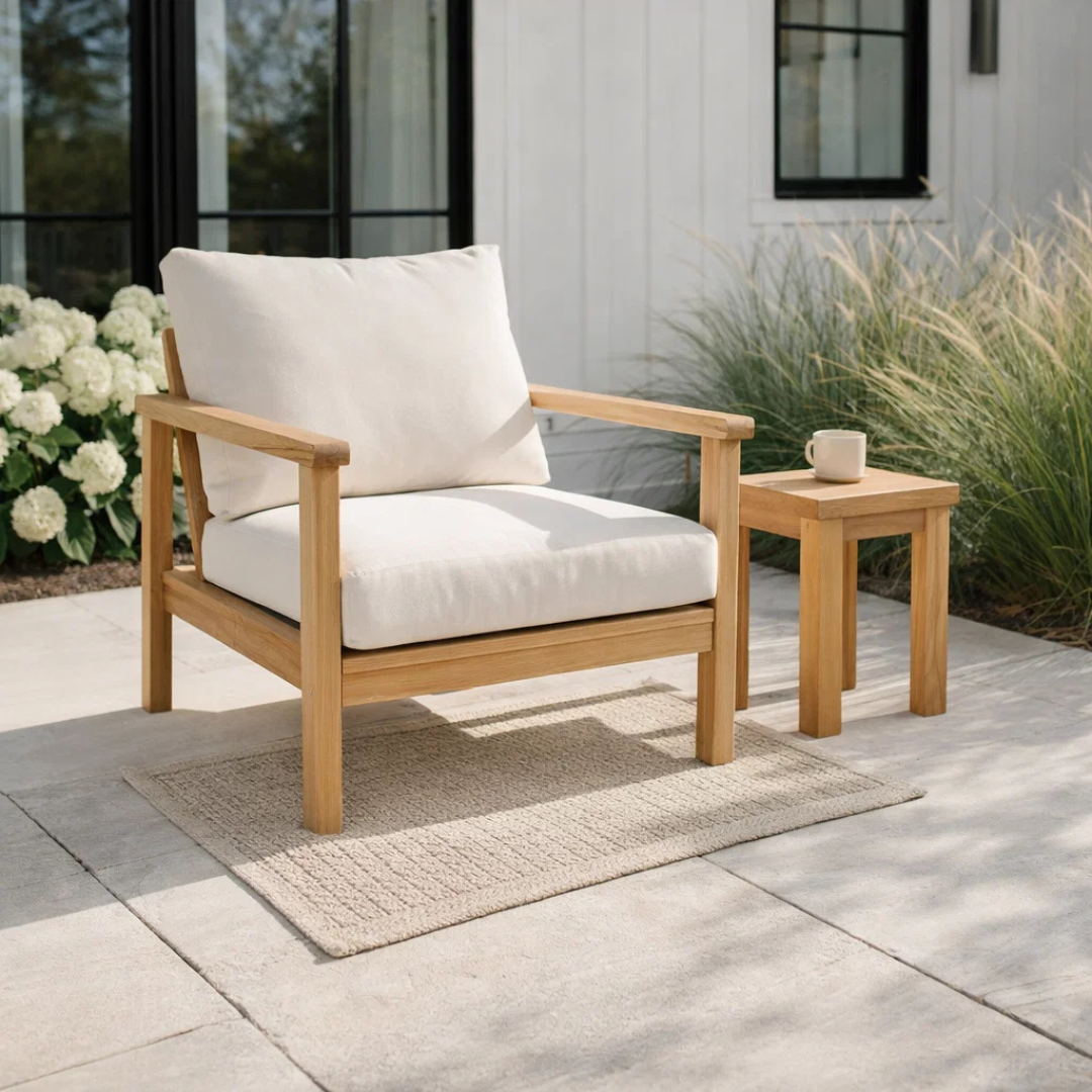 Hauser Lakeside Outdoor Textilene Rug - Oatmeal