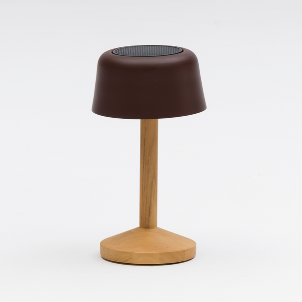 Lumiere Dome Rechargeable/Solar Lamp - Cocoa/Teak