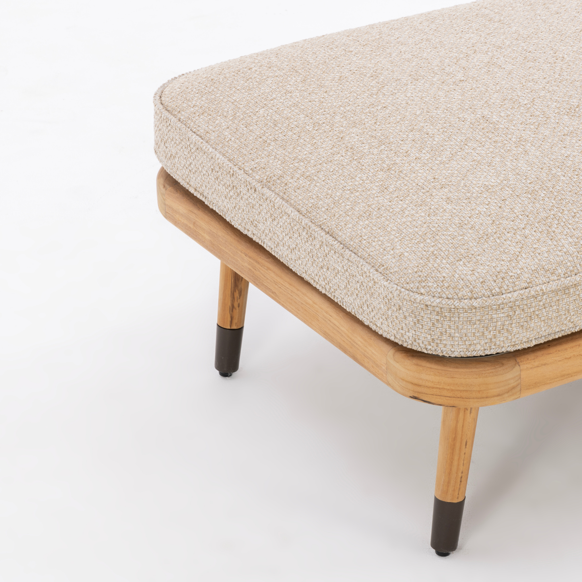Cypress Teak Sun Lounger - Natural Oatmeal