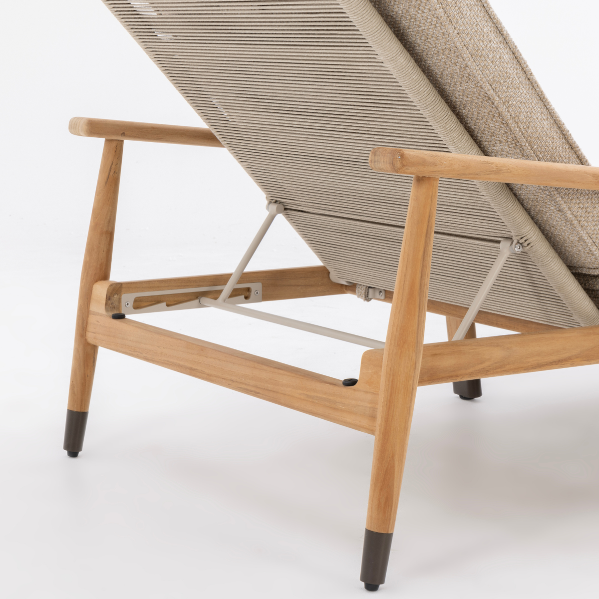 Cypress Teak Sun Lounger - Natural Oatmeal
