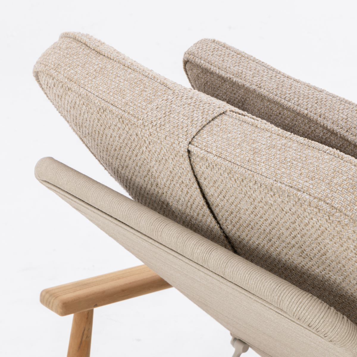 Cypress Teak Sun Lounger - Natural Oatmeal