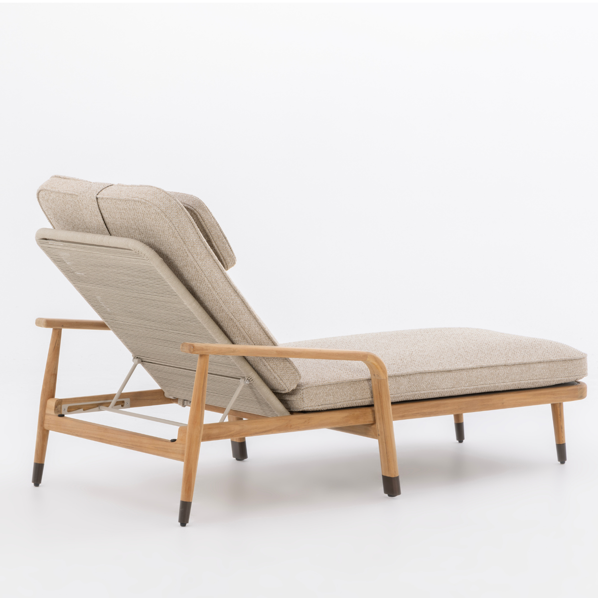 Cypress Teak Sun Lounger - Natural Oatmeal