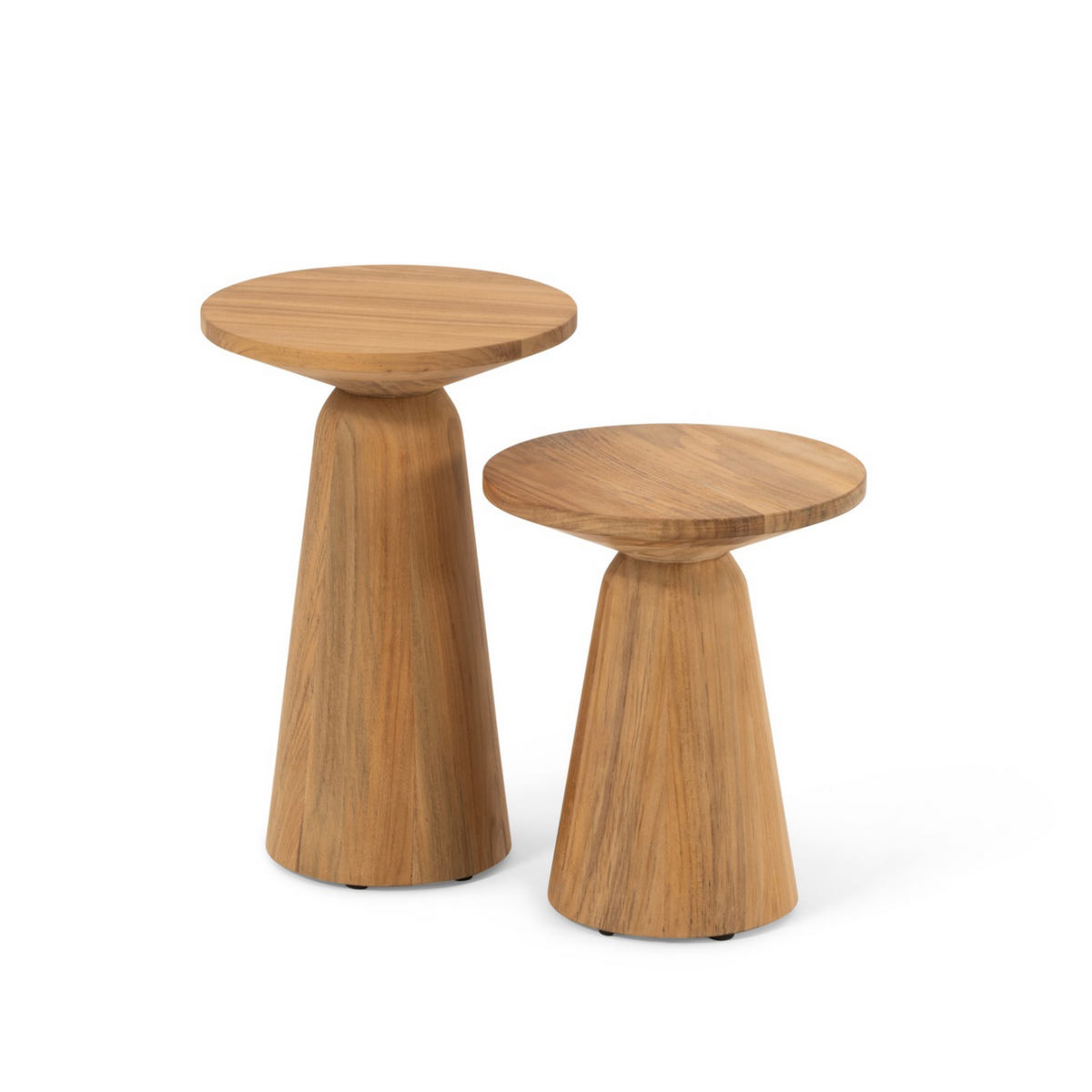 Bowen Teak 12" Round Side Tables