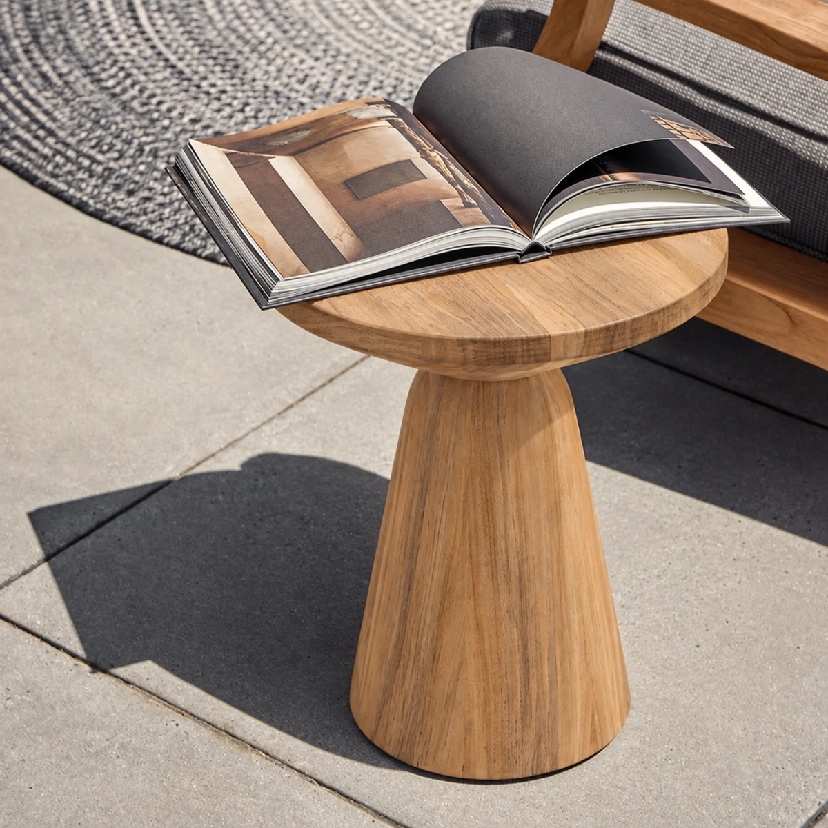 Bowen Teak 12" Round Side Tables