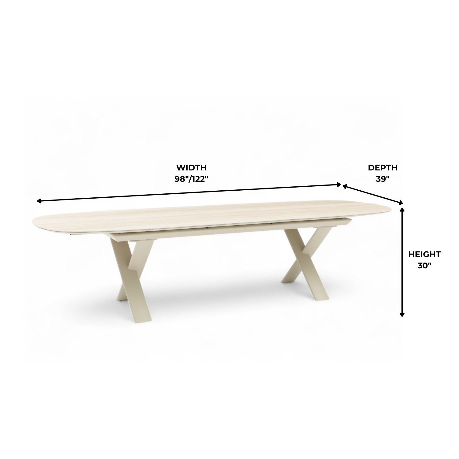 Simcoe Ceramic Outdoor Dining Set - Beige