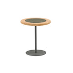 Alta II Charcoal Side Table with Ceramic/Teak Top