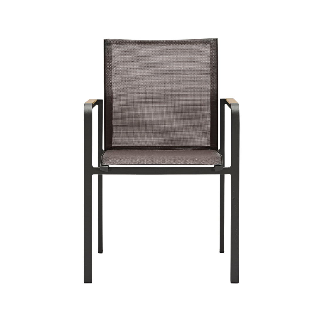 Windsor Stackable Dining Armchair -  Charcoal/Moody Taupe