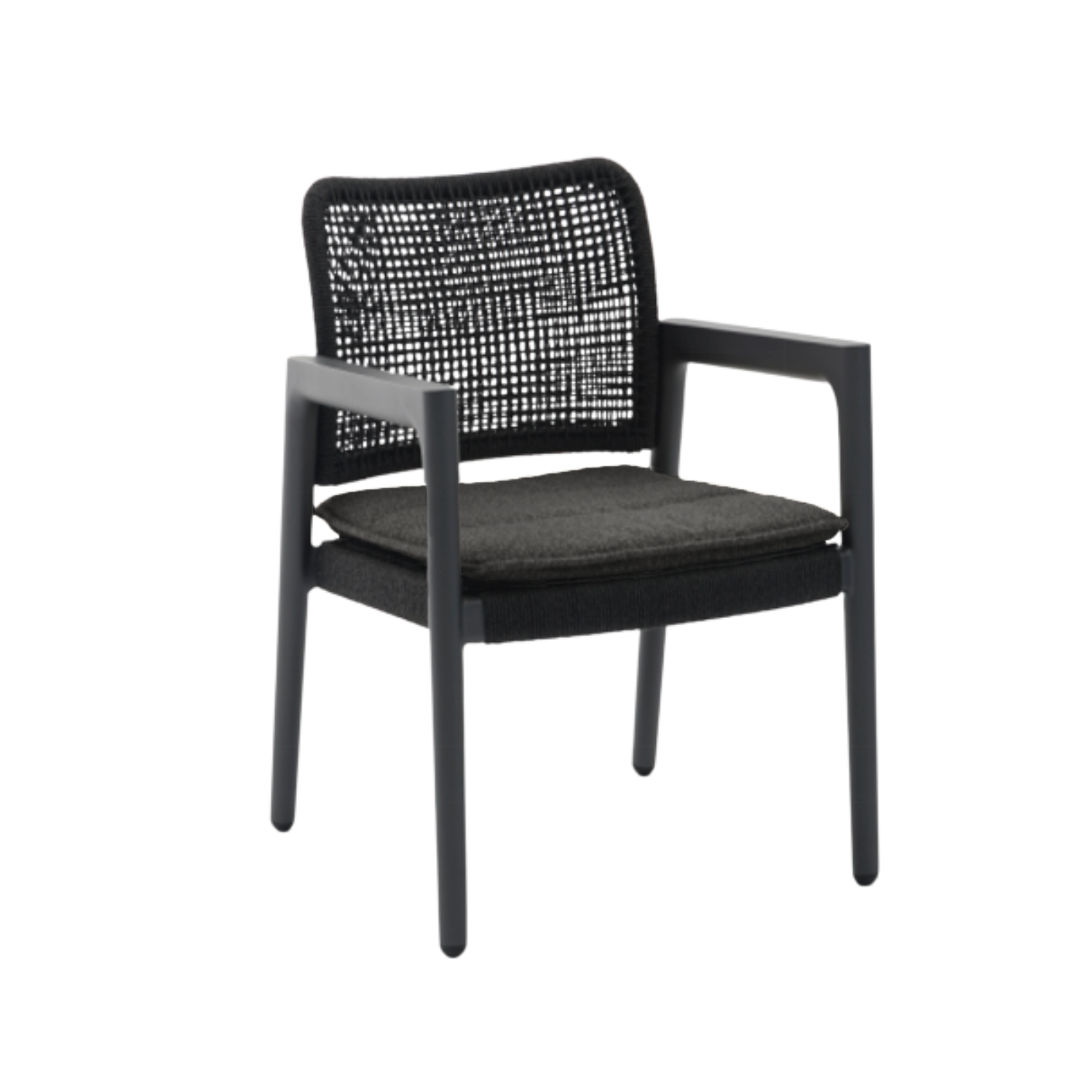 Simcoe Dining Arm Chair w/ Cushion - Charcoal
