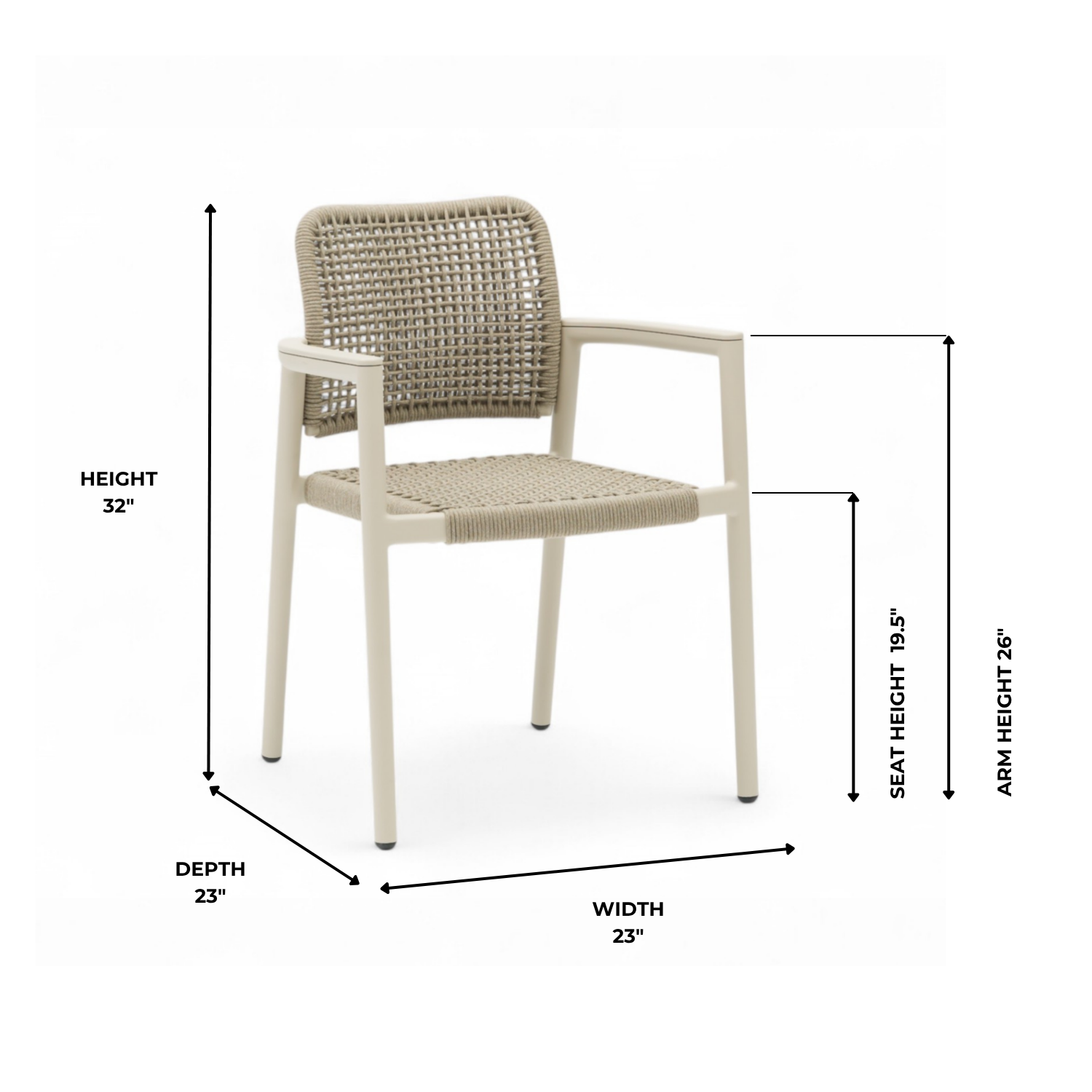 Simcoe Ceramic Outdoor Dining Set - Beige