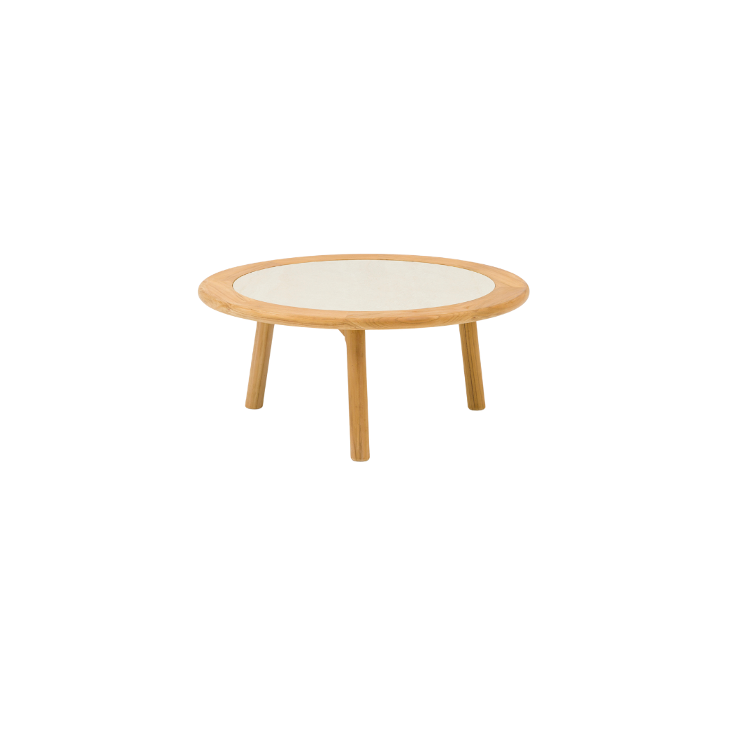 Alta II Teak Coffee Tables with Ceramic Top - Beige