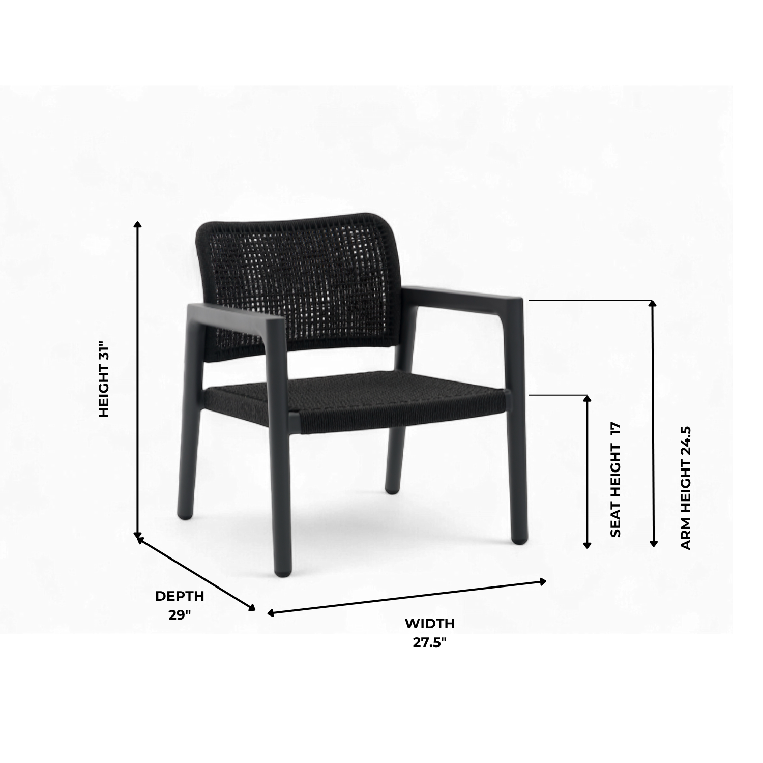 Simcoe-Granby Dining Chat Set - Charcoal