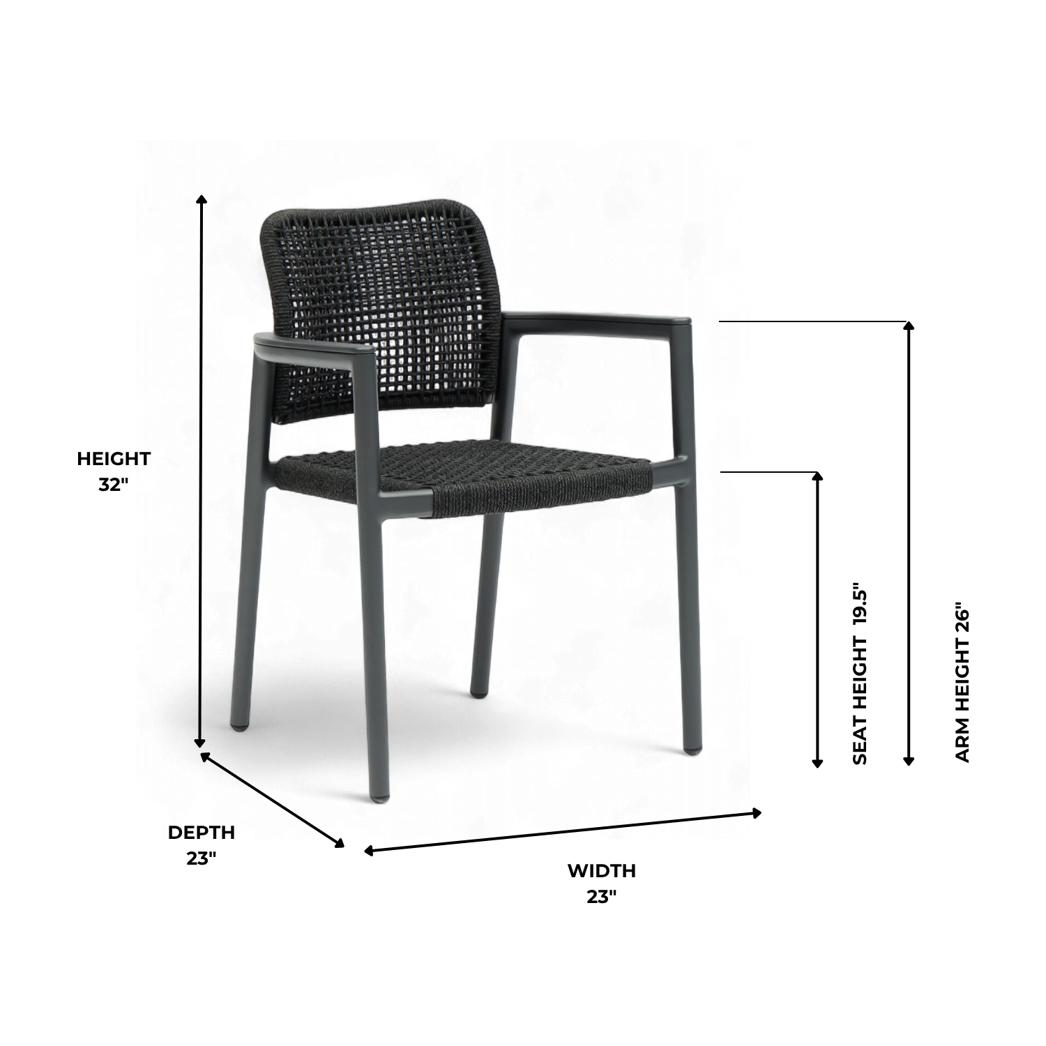 Simcoe Ceramic Outdoor 98/122" Dining Set - Charcoal