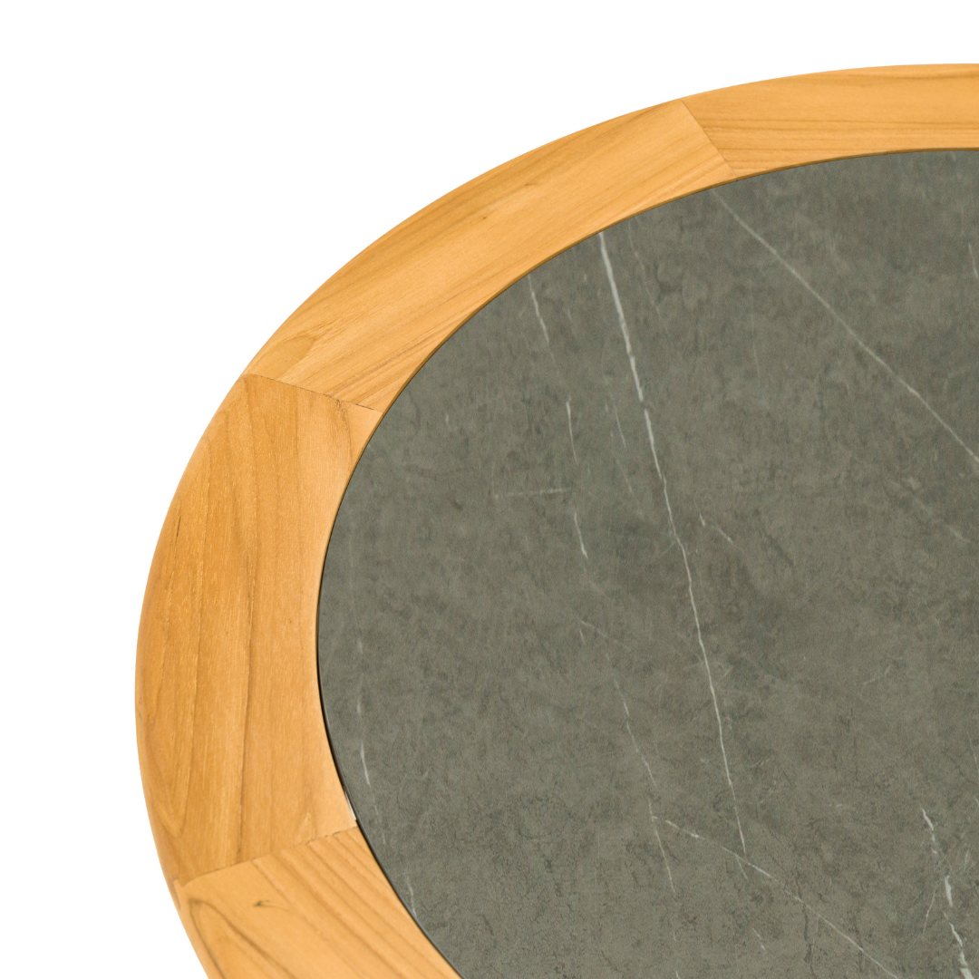 Alta II Teak Coffee Tables with Ceramic Top - Charcoal