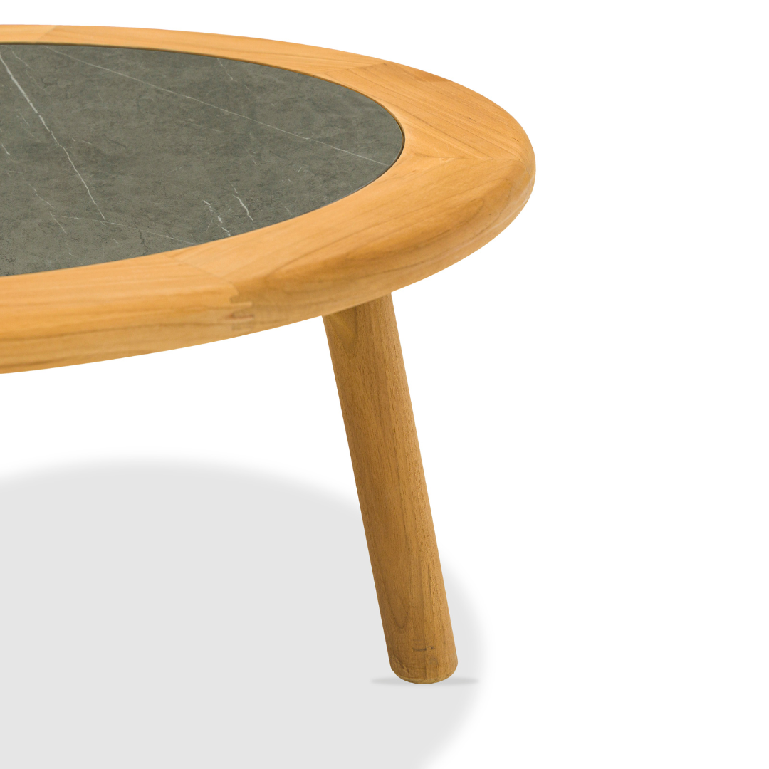 Alta II Teak Coffee Tables with Ceramic Top - Charcoal