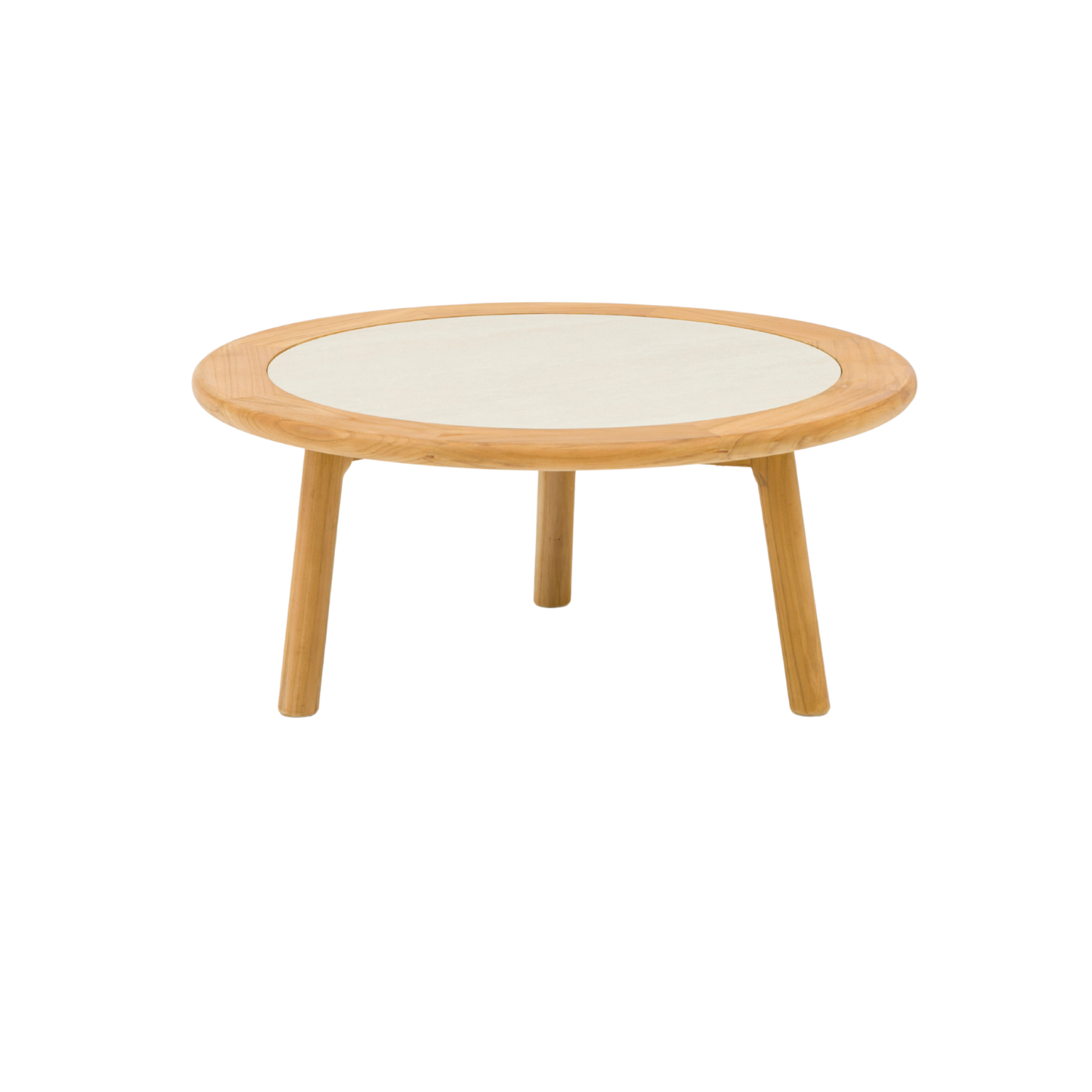 Alta II Teak Coffee Tables with Ceramic Top - Beige