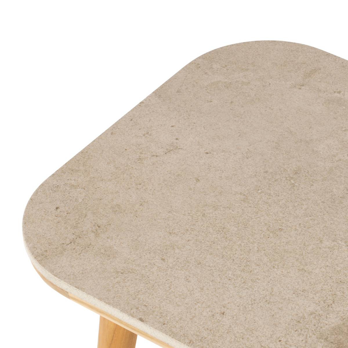 Cypress Teak 35" Square Coffee Table - Sabbia Pana Ceramic Top