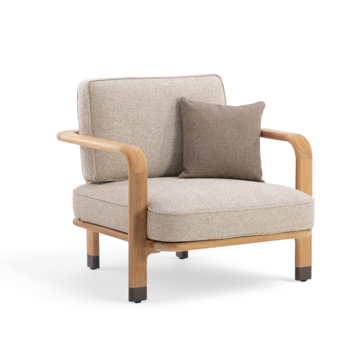 Cypress Teak Lounge Chair - Natural Oatmeal