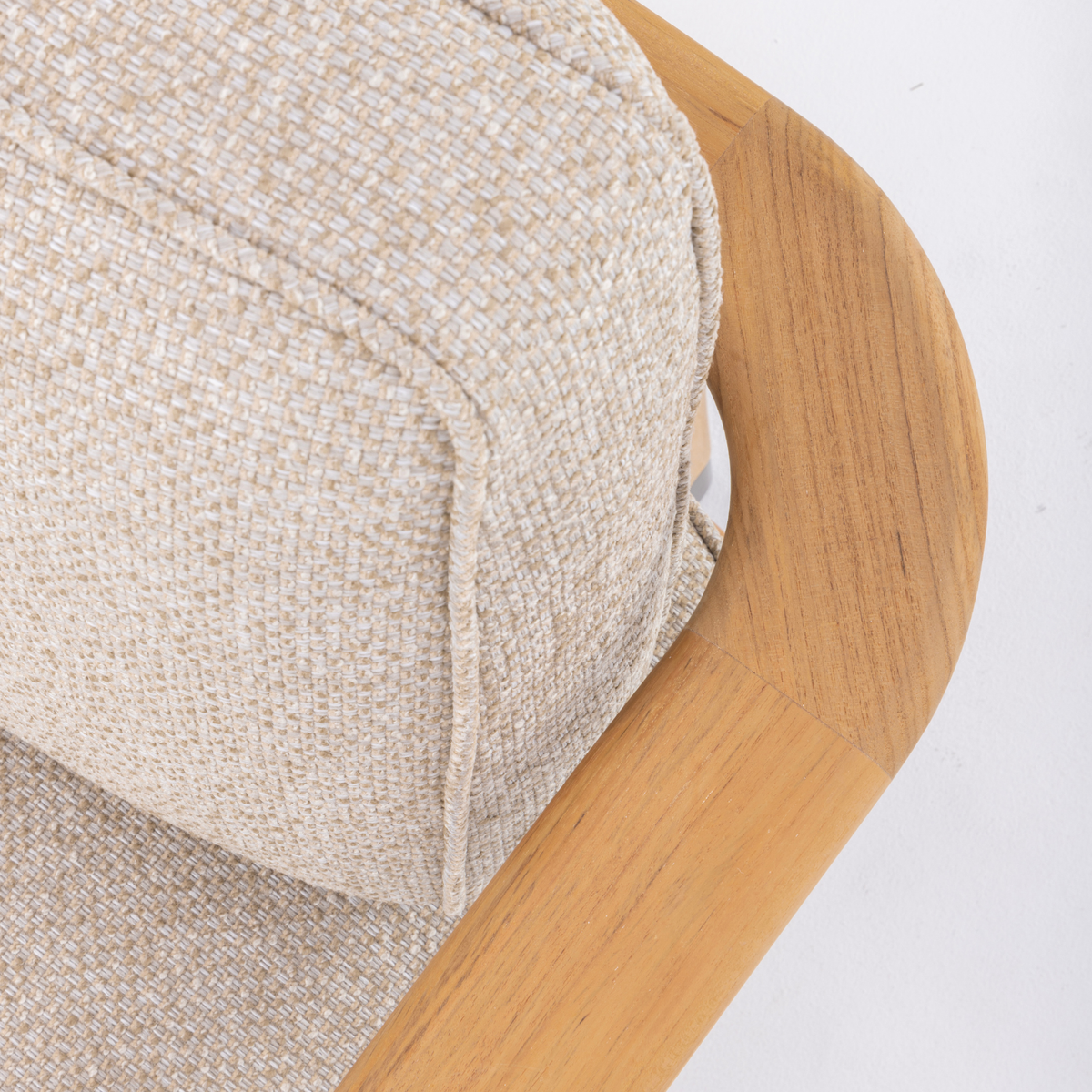 Cypress Teak Lounge Chair - Natural Oatmeal