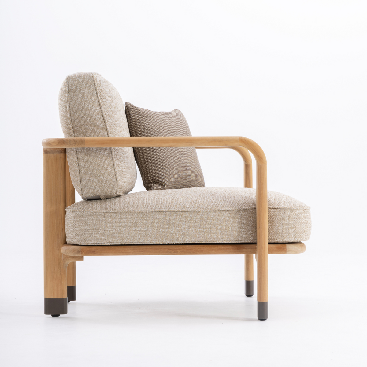 Cypress Teak Lounge Chair - Natural Oatmeal