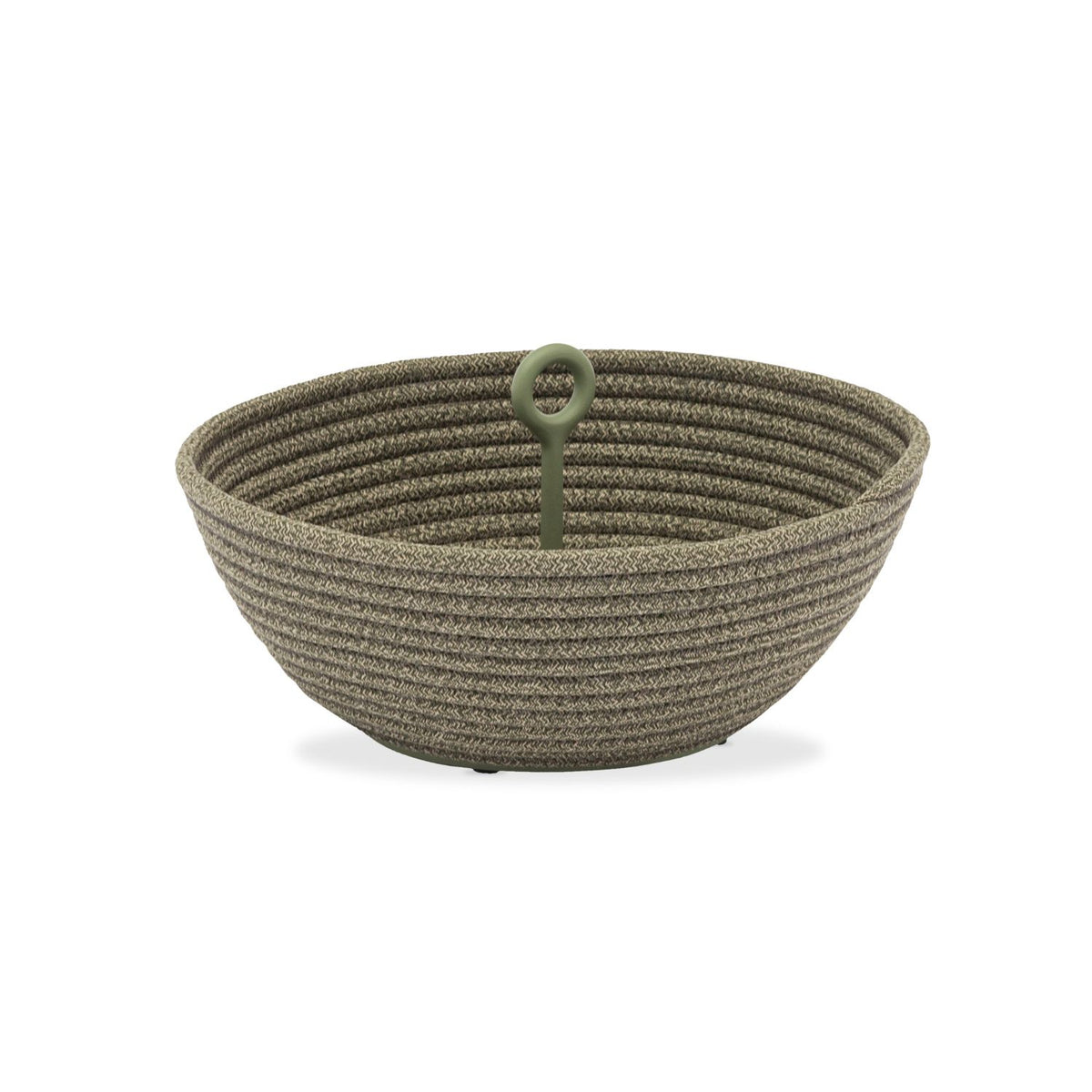 Woven Green Rope Bowl w/ Handle
