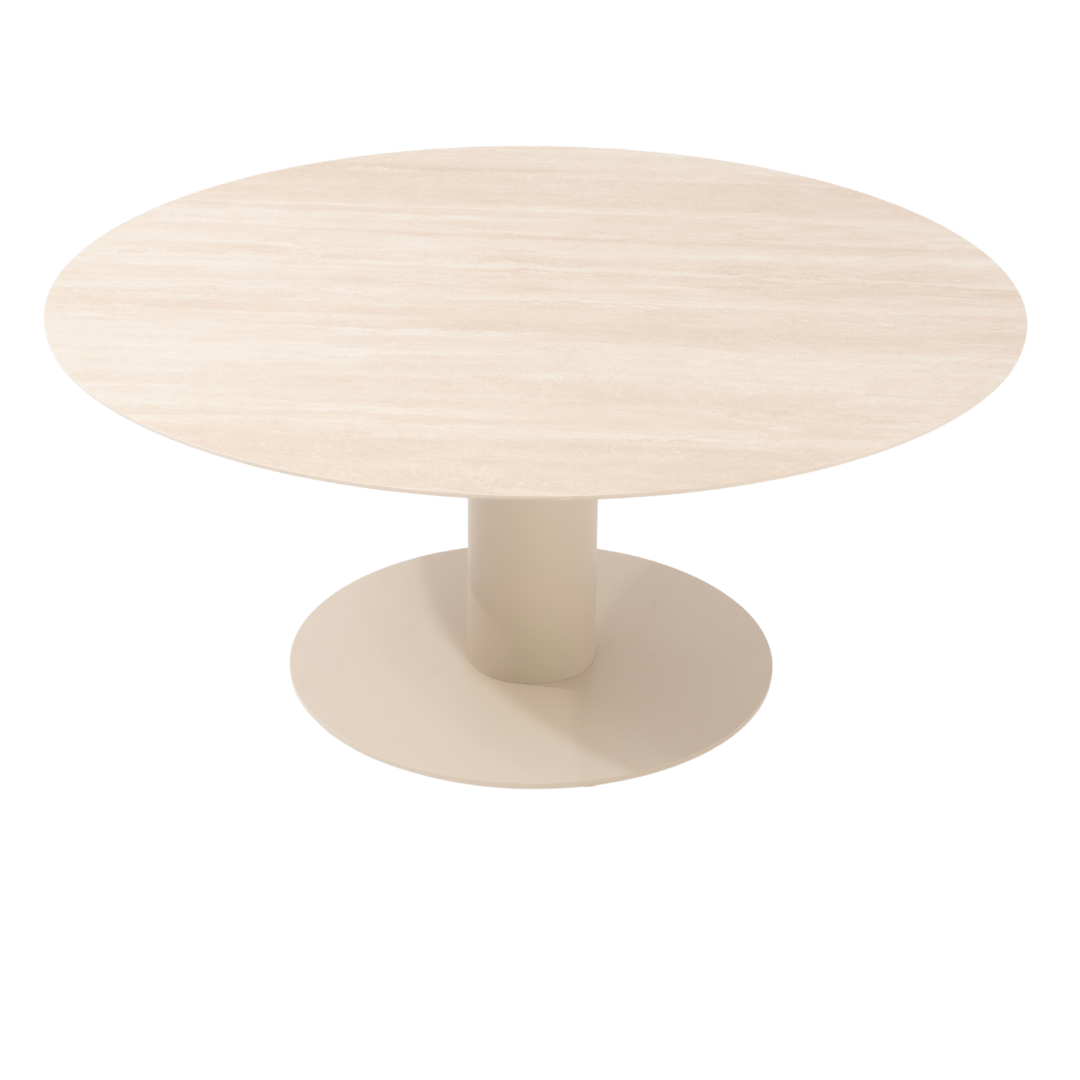 Granby Ceramic Chat Table - Beige