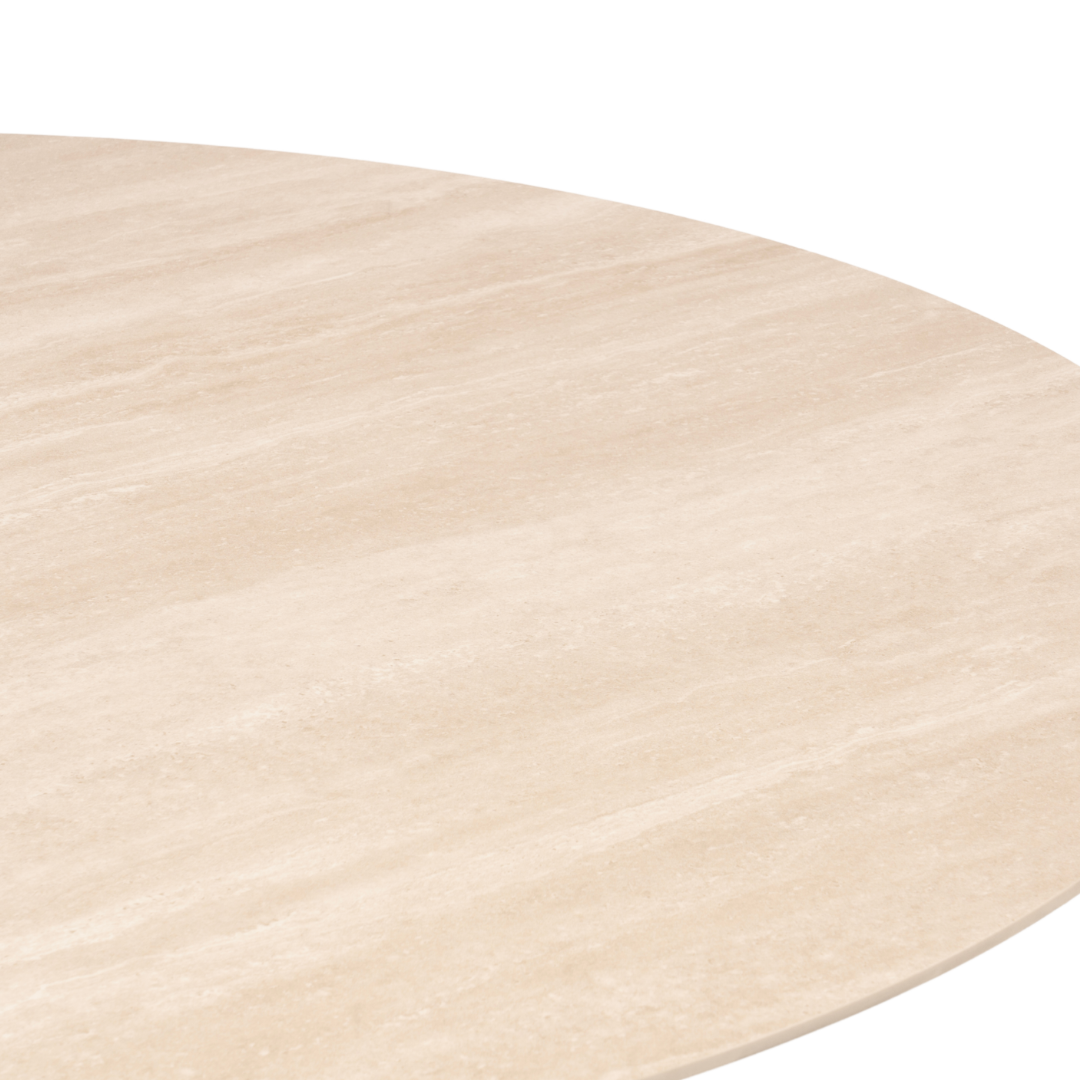 Granby Ceramic Chat Table - Beige