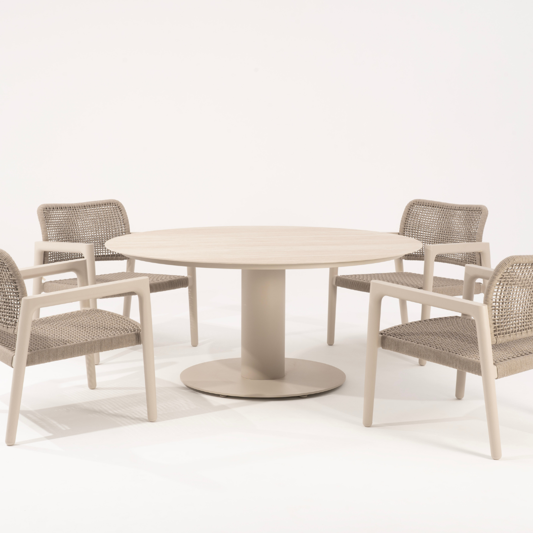 Granby Ceramic Chat Table - Beige