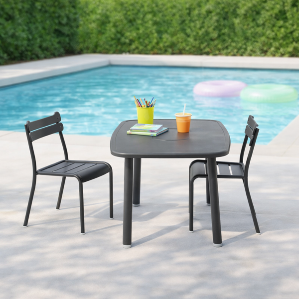Davenport Kids 3pc Dining Set - Charcoal