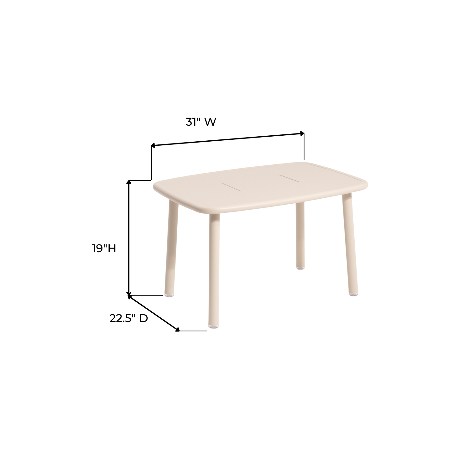 Davenport Kids 3pc Dining Set - Beige