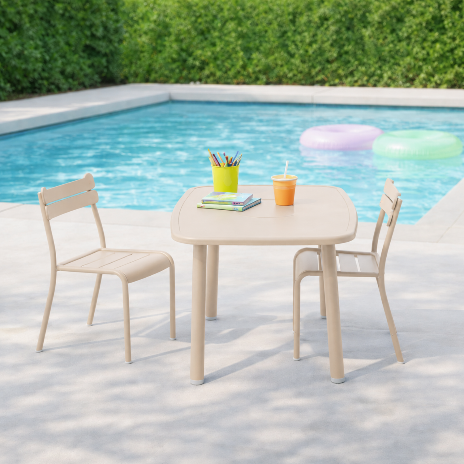 Davenport Kids 3pc Dining Set - Beige