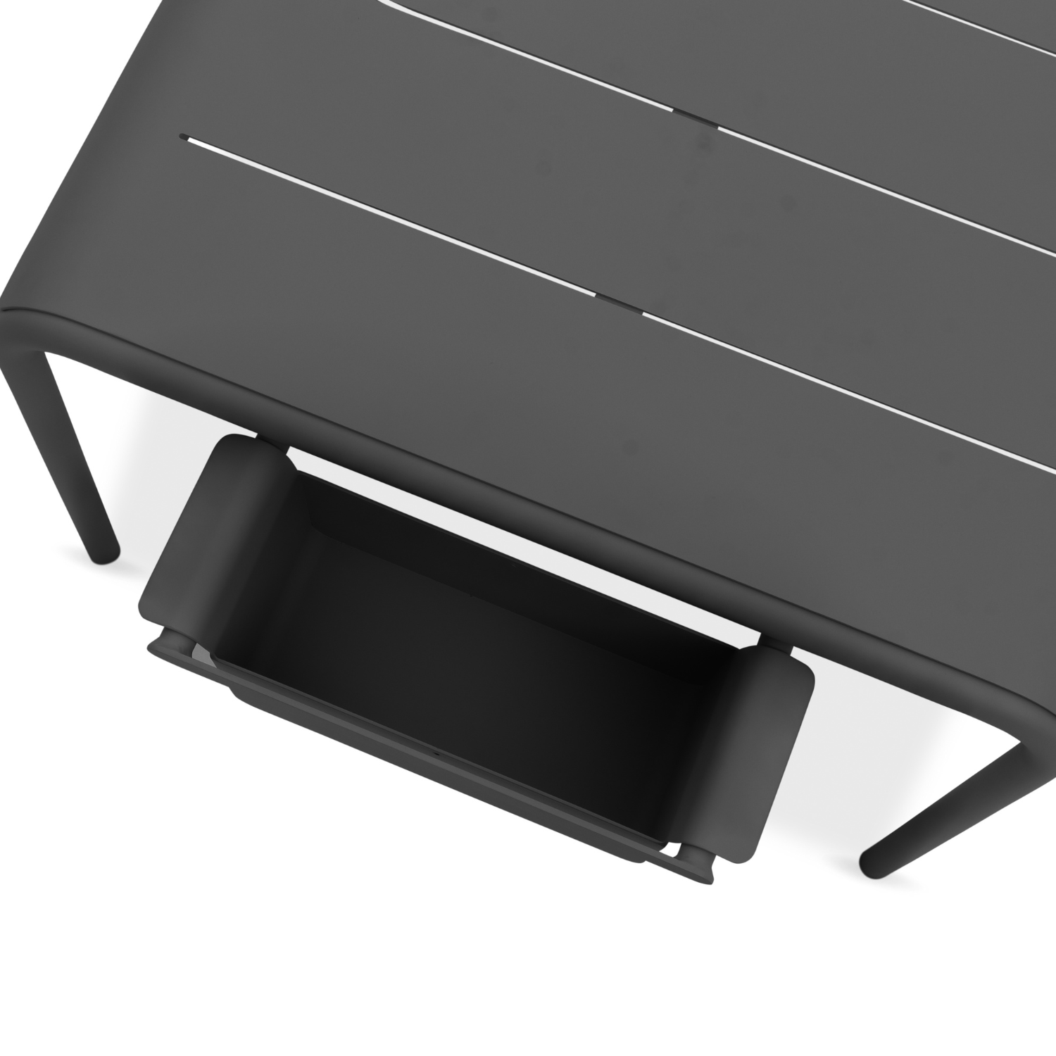 Davenport Rectangular Bar Table w/ Ice Bucket - Charcoal