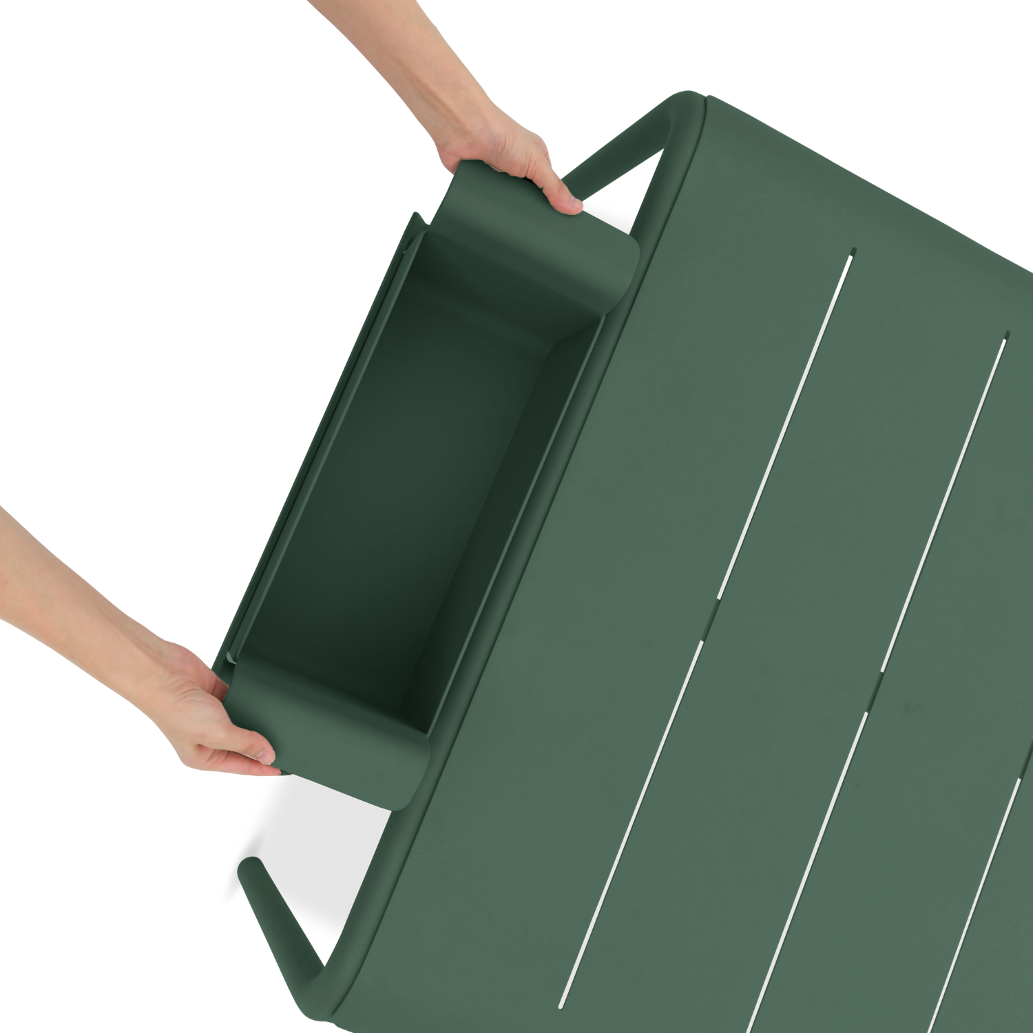 Davenport Rectangular Bar Table w/ Ice Bucket - Dark Green