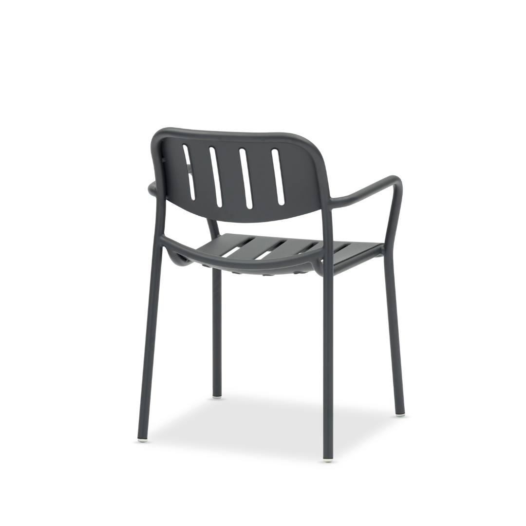 Davenport Dining Arm Chair - Charcoal