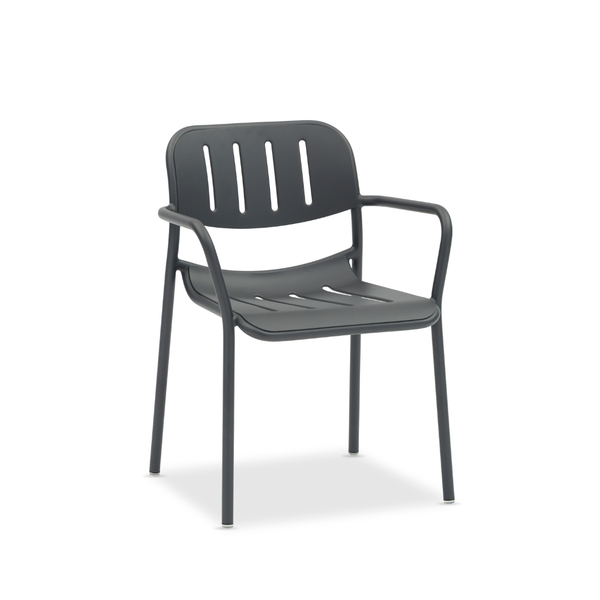 Davenport Dining Arm Chair - Charcoal