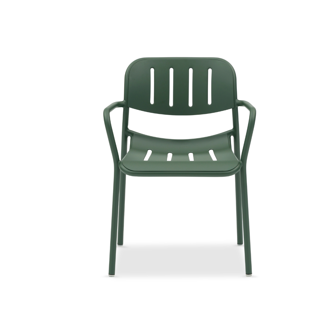 Davenport Dining Arm Chair - Dark Green