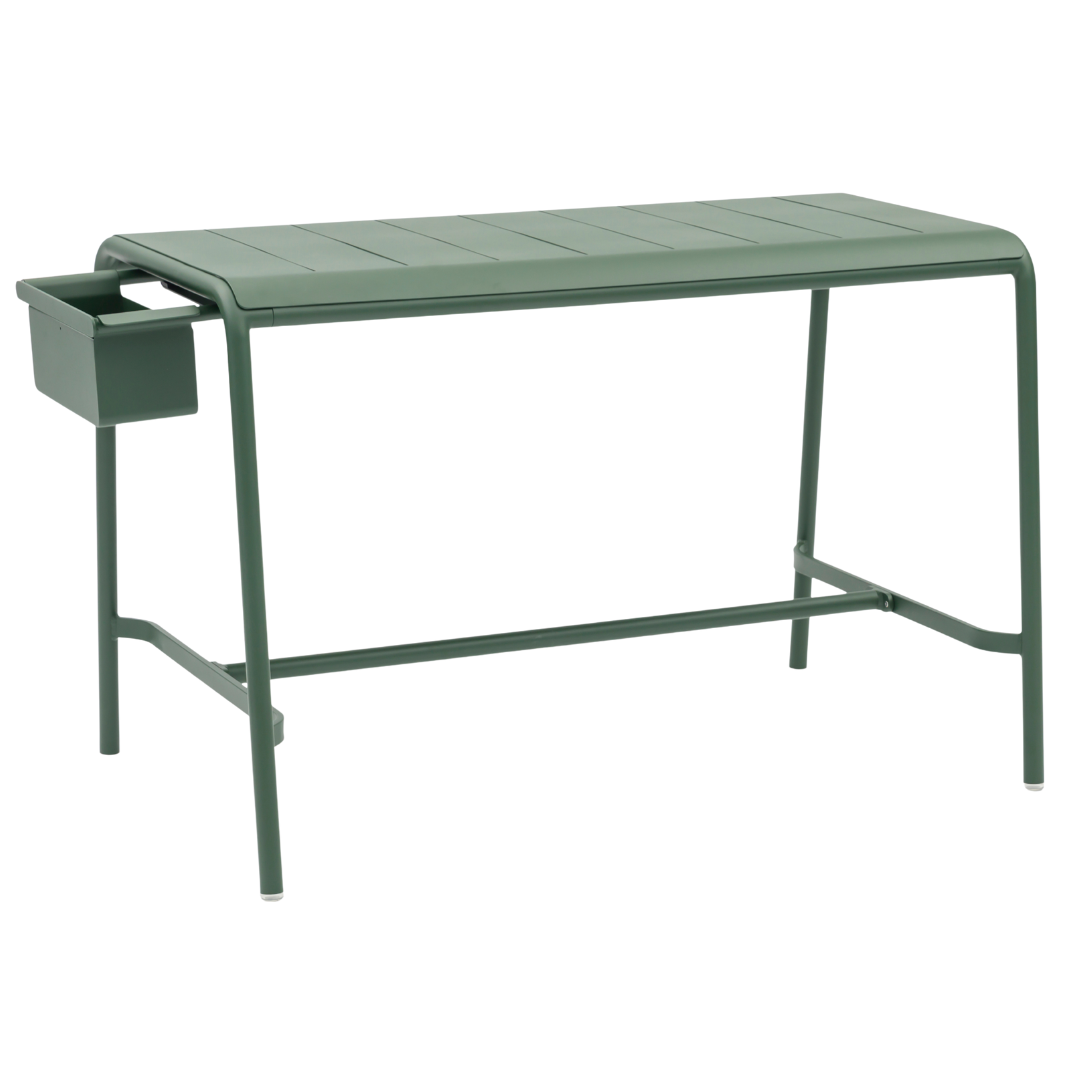 Davenport Rectangular Bar Table w/ Ice Bucket - Dark Green