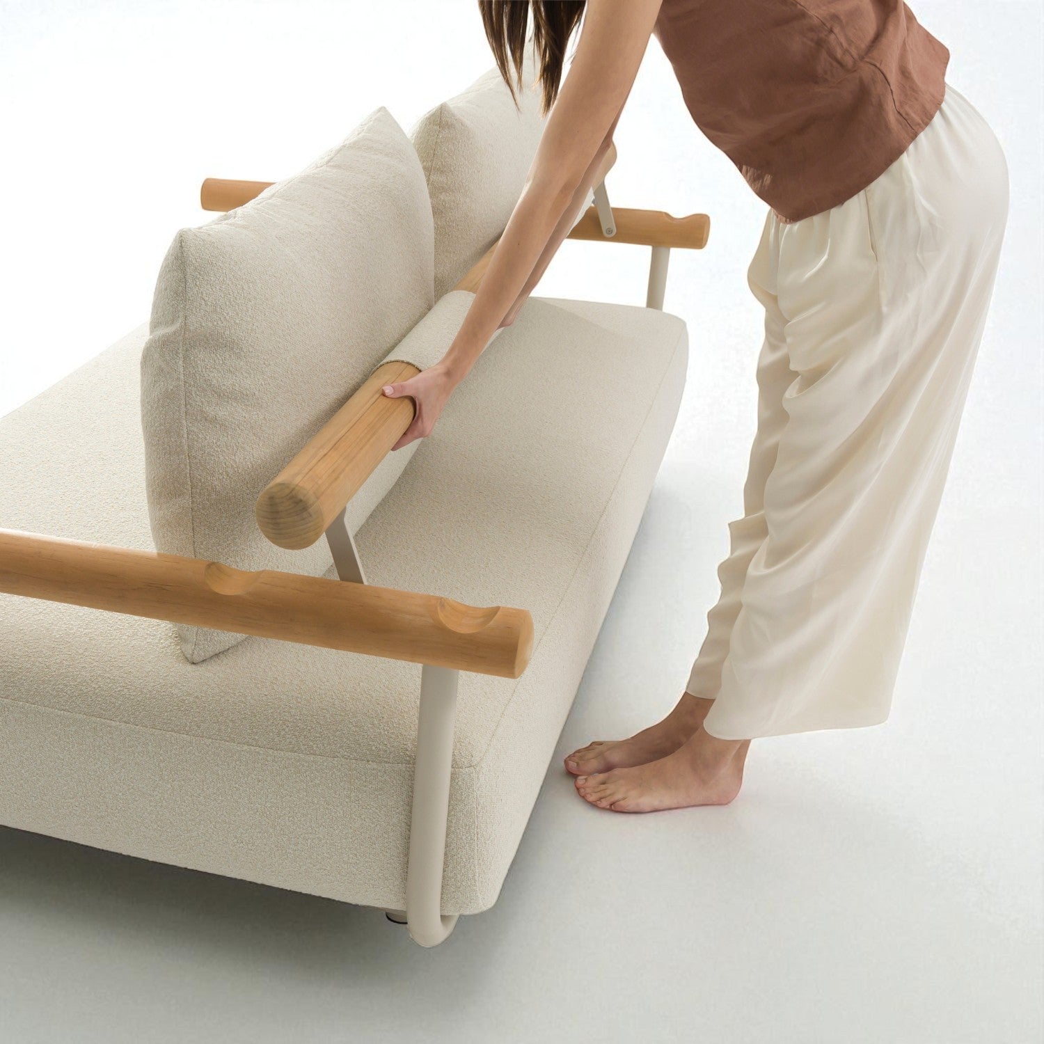 Plume Convertible Sofa - Beige